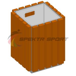 Купить Урна металлическая в деревянной обрешетке SP МФ400 в Салавате 
